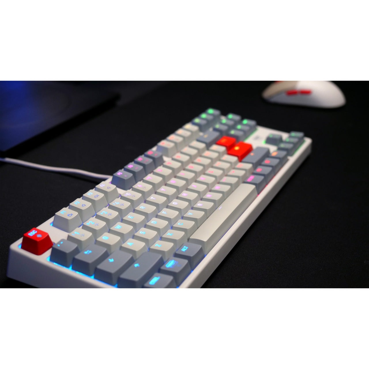Teclado Gaming CHERRY XTRFY K4V2 TKL MX2A Red RGB Layout DE Cinza