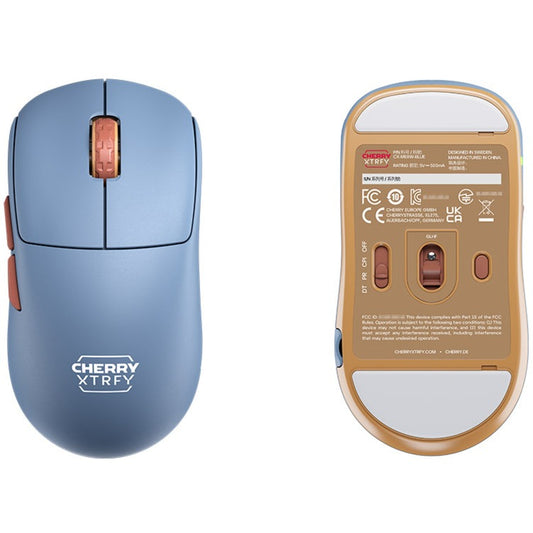 Rato Gaming Wireless CHERRY XTRFY M68 26000 DPI Azul Claro Bronze