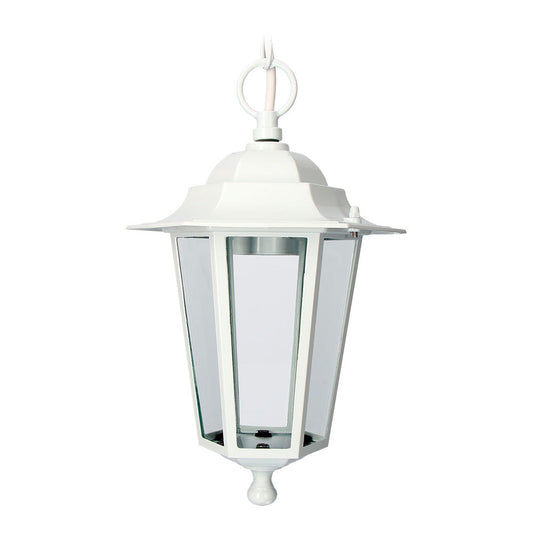 Candeeiro de teto em alumÃ­nio e vidro ip44 e27 60w cor branco Ã¸19,5x90,5cm modelo zurich._0