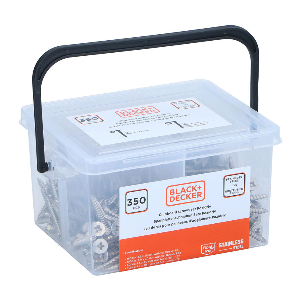Sortido de parafusos para madeira ss black+decker_0