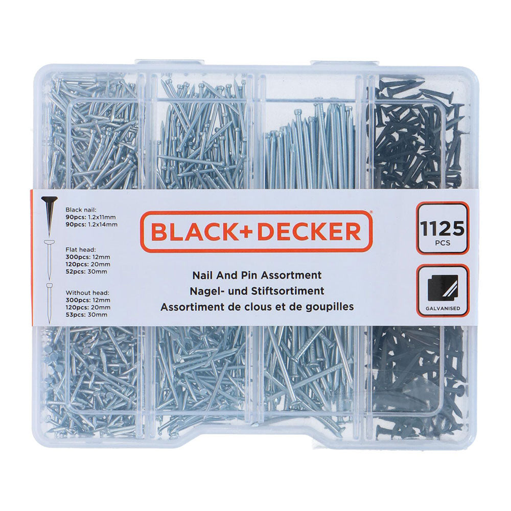 Sortido de pregos 1125 peÃ§as black+decker_0