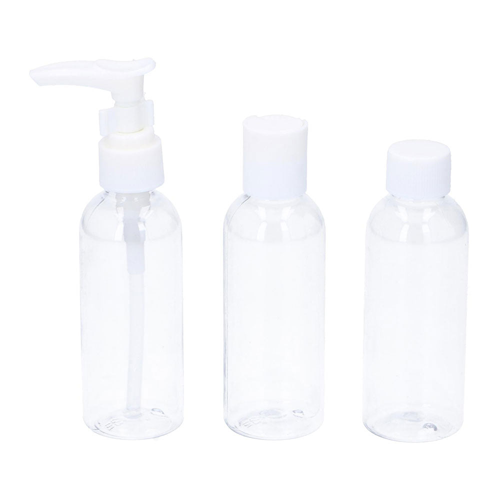 Pacote de recipientes para mala de cabine aviÃ£o 3 peÃ§as 3x80ml dunlop travel_0