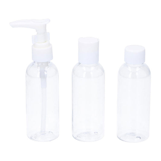 Pacote de recipientes para mala de cabine aviÃ£o 3 peÃ§as 3x80ml dunlop travel_0