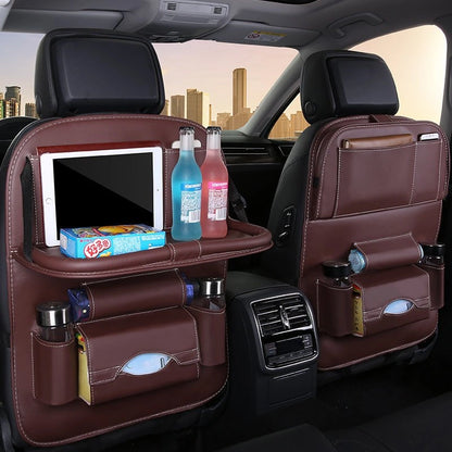 Car seat organizer seat protector seat cover shelf mini car table black_4