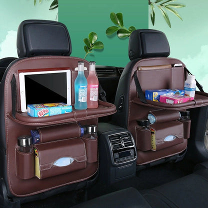 Car seat organizer seat protector seat cover shelf mini car table black_6
