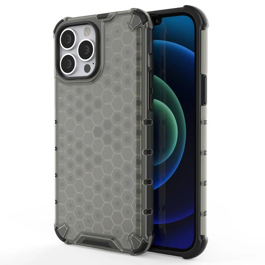 Honeycomb Case armor cover with TPU Bumper for iPhone 13 Pro Max black_0