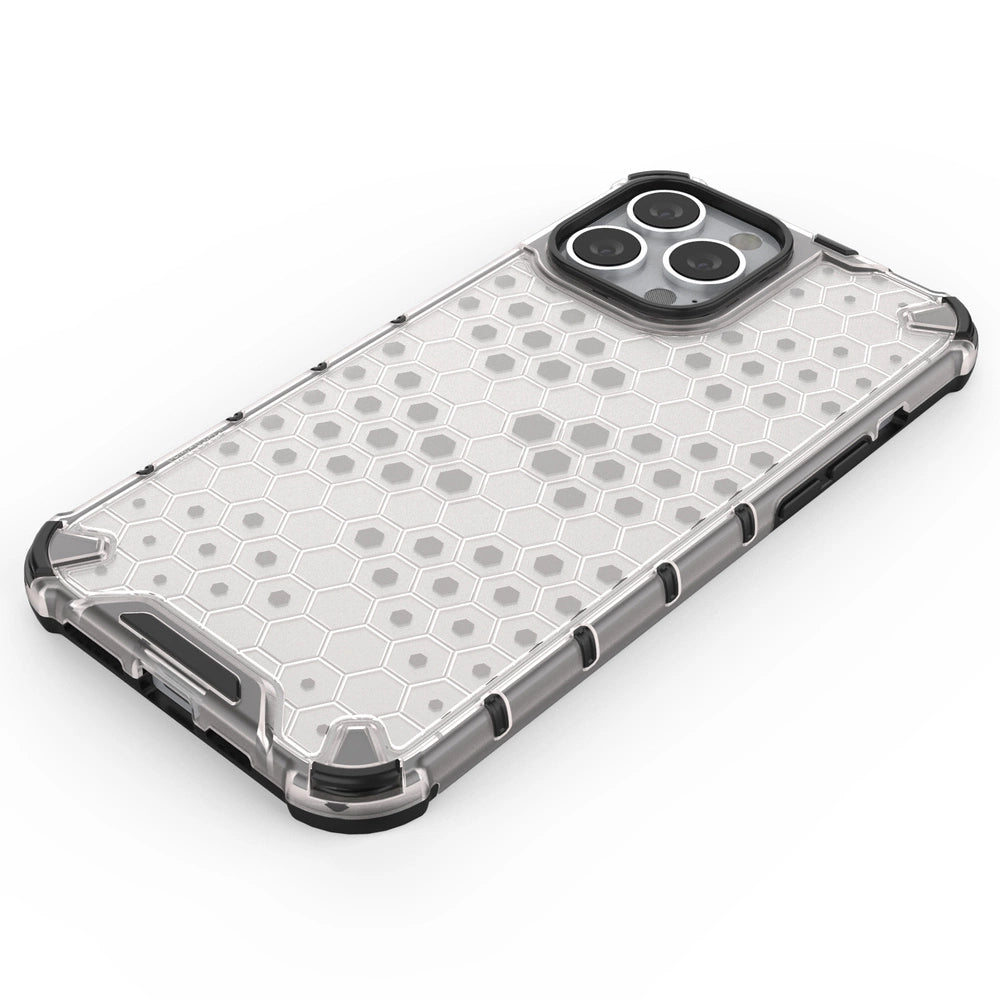Honeycomb Case armor cover with TPU Bumper for iPhone 13 Pro Max black_4