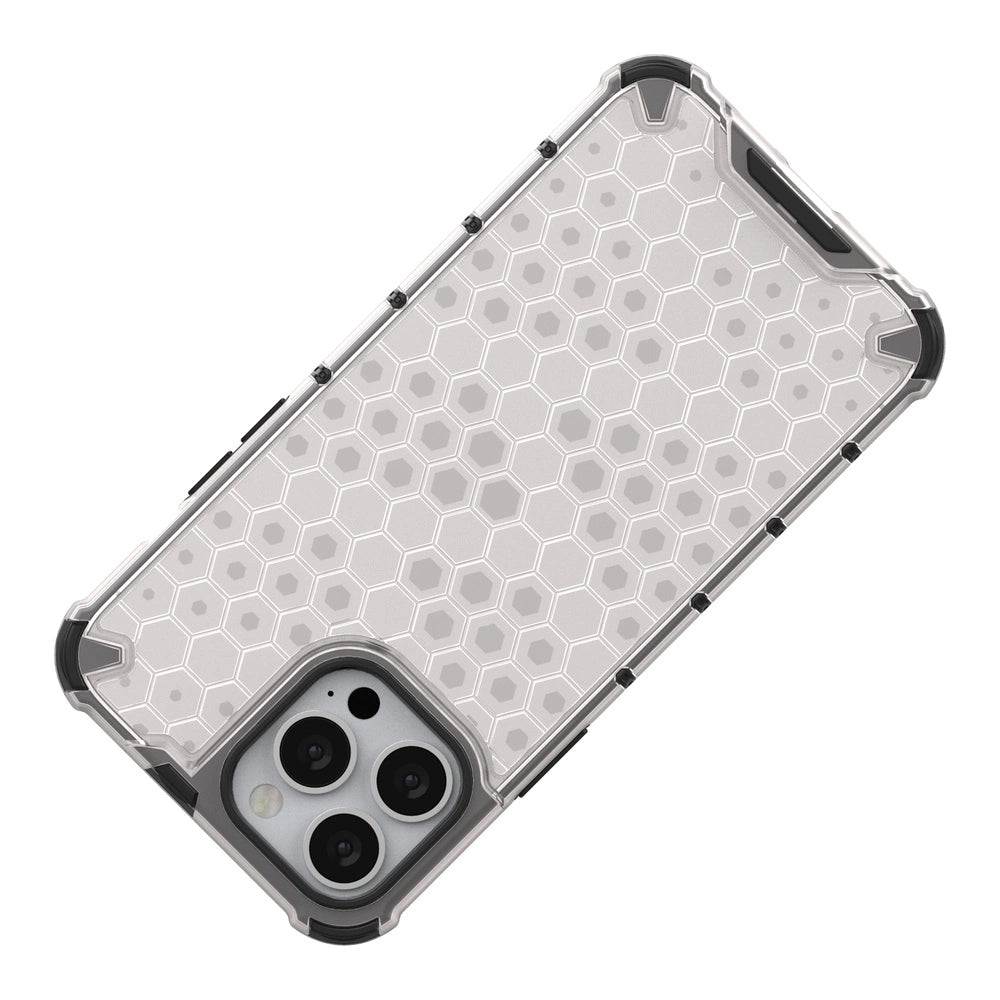Honeycomb Case armor cover with TPU Bumper for iPhone 13 Pro Max black_6