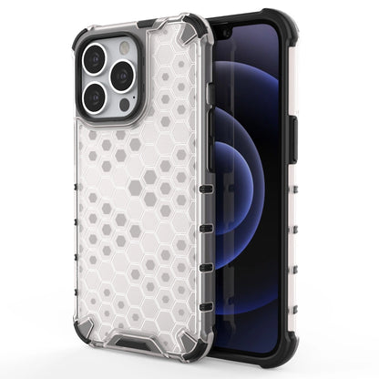 Honeycomb Case armor cover with TPU Bumper for iPhone 13 Pro transparent_0