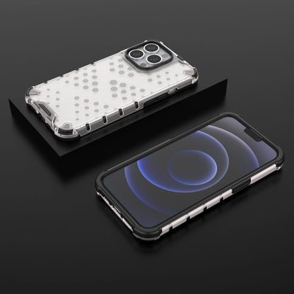 Honeycomb Case armor cover with TPU Bumper for iPhone 13 Pro transparent_12