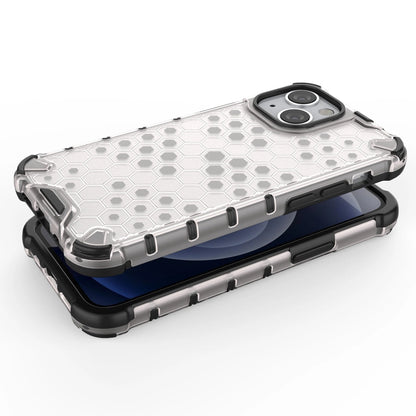 Honeycomb Case armor cover with TPU Bumper for iPhone 13 mini black_3