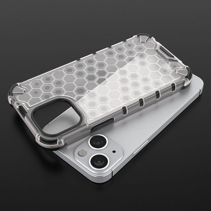 Honeycomb Case armor cover with TPU Bumper for iPhone 13 mini black_8