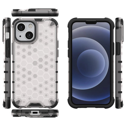 Honeycomb Case armor cover with TPU Bumper for iPhone 13 mini transparent_11
