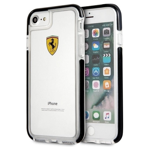 Ferrari Hardcase FEGLHCP7BK iPhone 7/8 SE 2020 / SE 2022 Shockproof transparent black_0