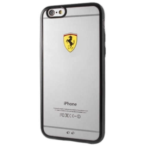 Ferrari Hardcase FEHCP6BK iPhone 6/6S racing shield transparent black_0