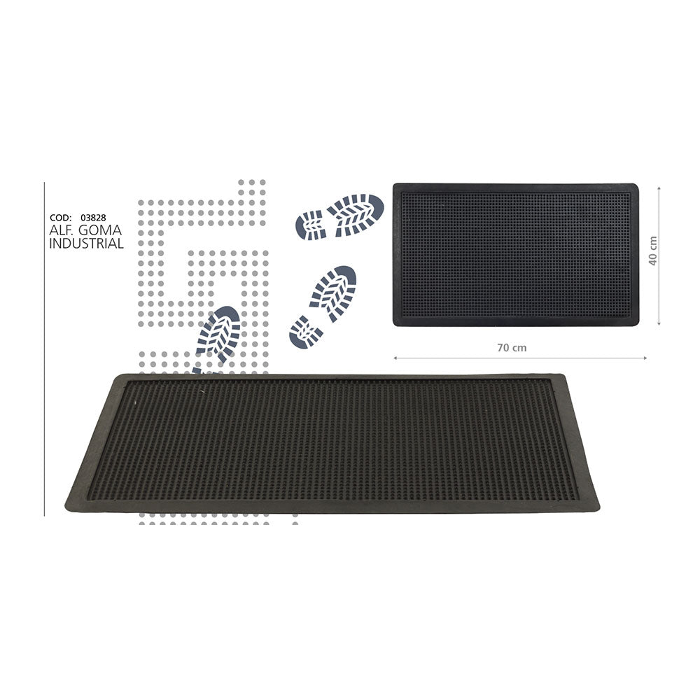 Tapete de borracha industrial 70x40cm hidalgo_0
