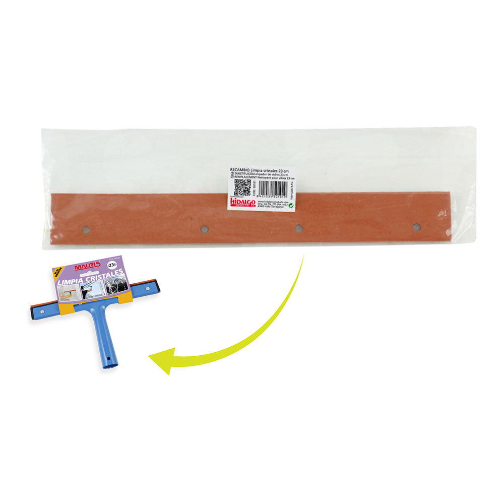 Sobresselente borracha para limpa vidros clinex 23cm mauris_0