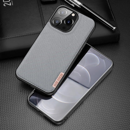 Dux Ducis Fino case covered with nylon material for iPhone 13 Pro gray_1