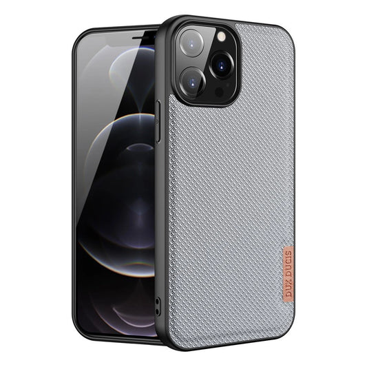 Dux Ducis Fino case covered with nylon material for iPhone 13 Pro Max gray_0