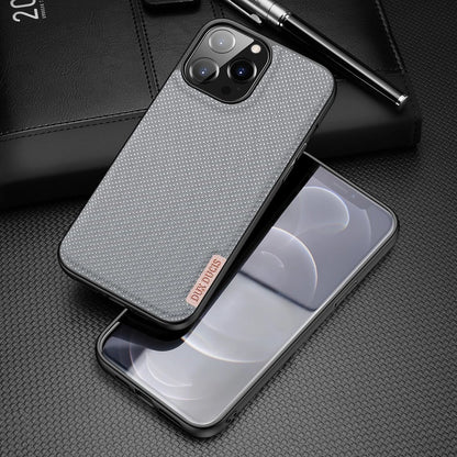 Dux Ducis Fino case covered with nylon material for iPhone 13 Pro Max gray_1