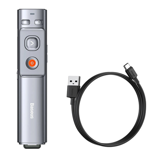 Baseus Orange Dot wireless laser pointer for presentations - gray (with battery)_0