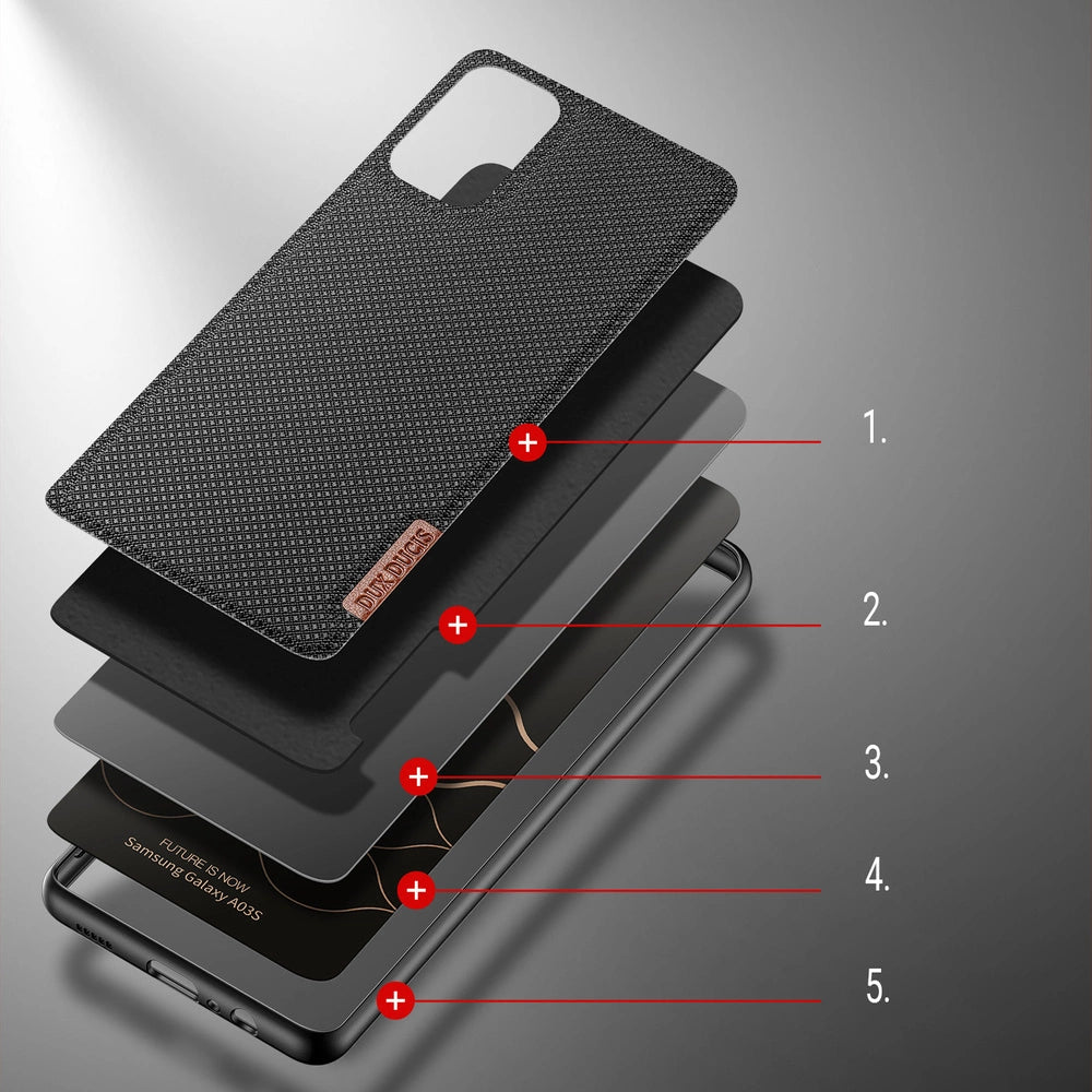 Dux Ducis Fino case covered with nylon material for Samsung Galaxy A03s black_2