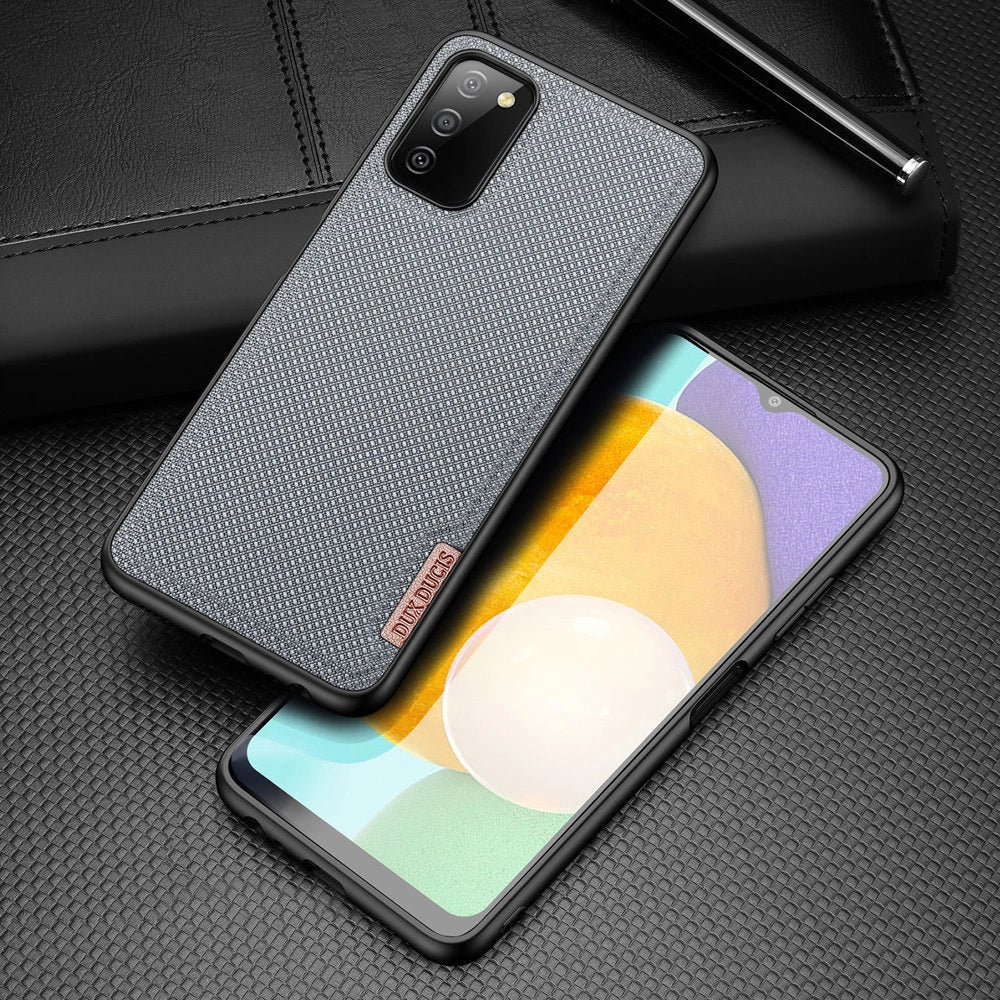 Dux Ducis Fino case covered with nylon material for Samsung Galaxy A03s gray_1