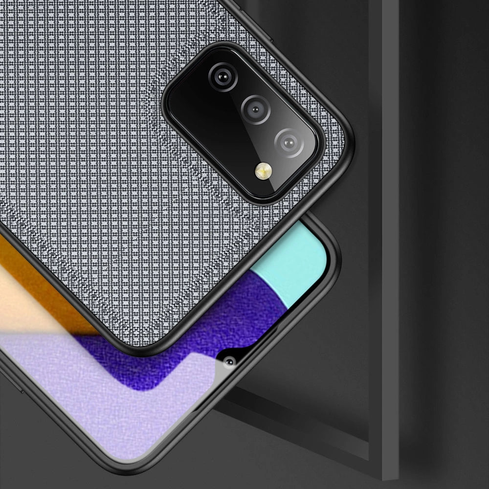 Dux Ducis Fino case covered with nylon material for Samsung Galaxy A03s gray_3