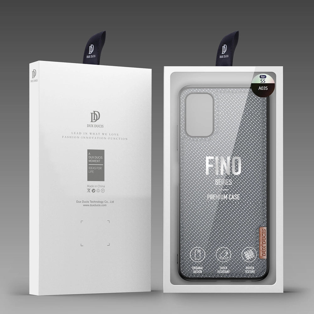 Dux Ducis Fino case covered with nylon material for Samsung Galaxy A03s gray_4