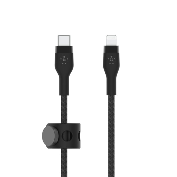 CAVO INTRECCIATO SILICONE DA USB-C A LIGHTNING 3M - NERO_0