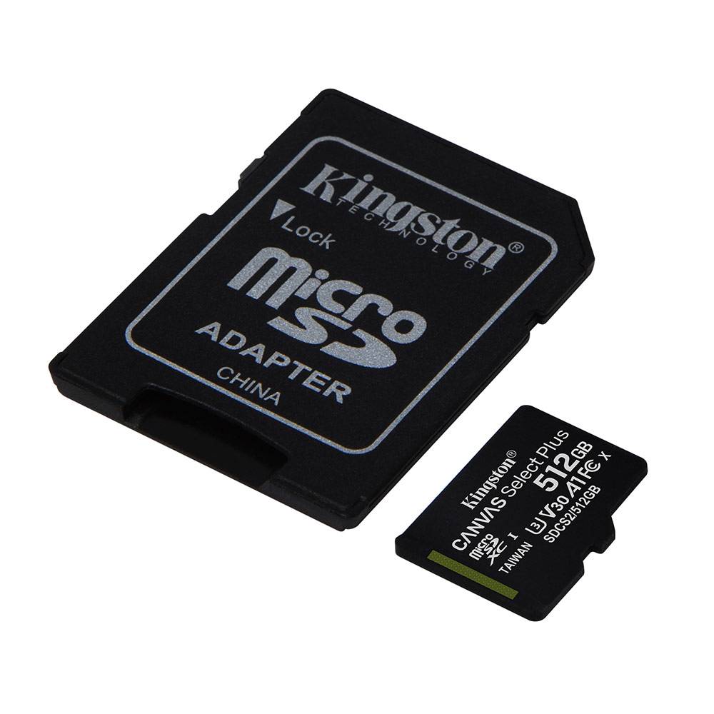 Cartão de Memória microSDXC Kingston Canvas Select Plus 512GB (100MB/s) UHS-I, U3, V30 + Adaptador SD_6