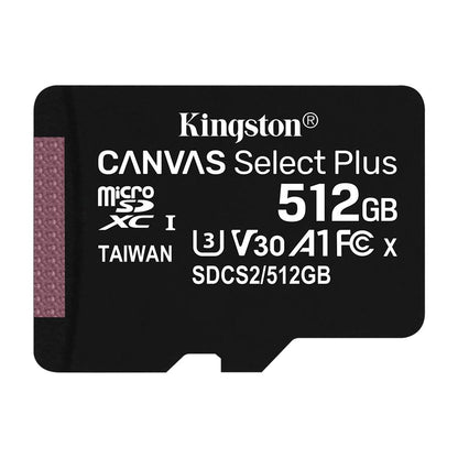 Cartão de Memória microSDXC Kingston Canvas Select Plus 512GB (100MB/s) UHS-I, U3, V30 + Adaptador SD_5