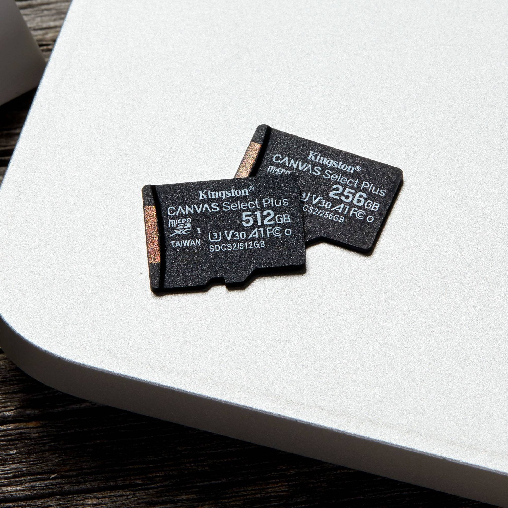 Cartão de Memória microSDXC Kingston Canvas Select Plus 512GB (100MB/s) UHS-I, U3, V30 + Adaptador SD_1