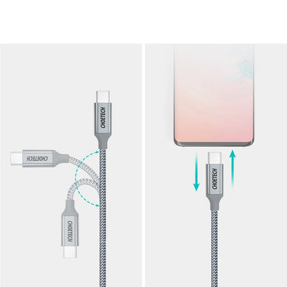 Choetech XCC-1002-GY USB-C - USB-C PD QC cable 100W 5A 480Mb/s 1.8m - gray_9