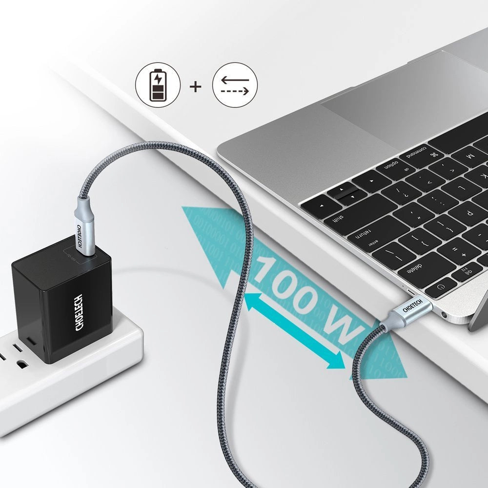 Choetech XCC-1002-GY USB-C - USB-C PD QC cable 100W 5A 480Mb/s 1.8m - gray_4