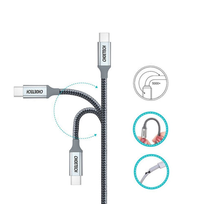 Choetech XCC-1002-GY USB-C - USB-C PD QC cable 100W 5A 480Mb/s 1.8m - gray_7