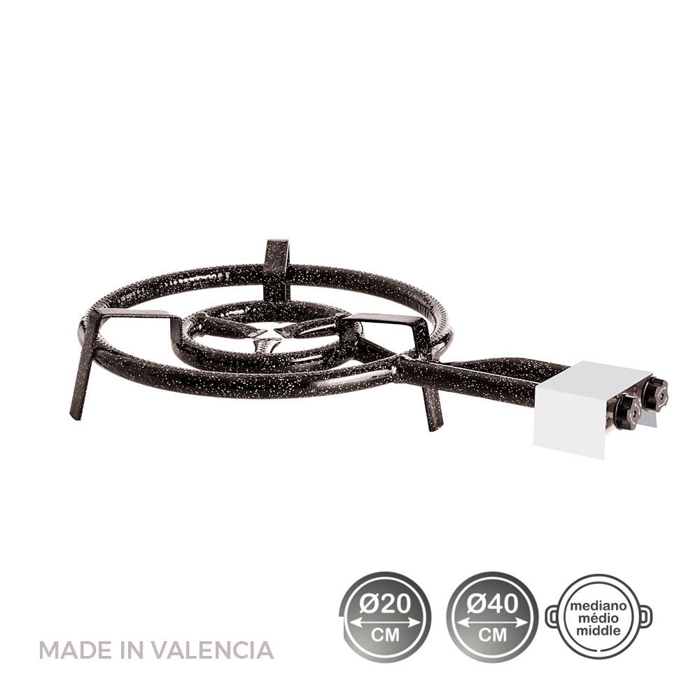 Fogareiro de gas butano/propano Ã¸40cm 2 fogos. vaello_0