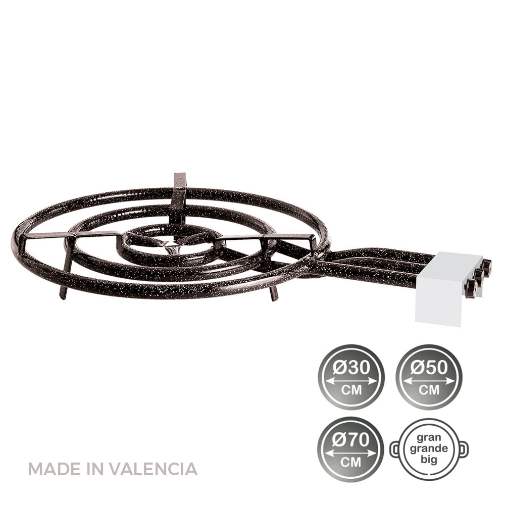 Fogareiro de gas butano/propano Ã¸70cm 3 fogos. vaello_0