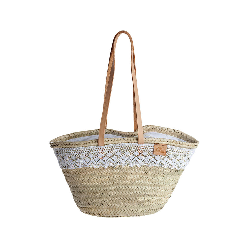 Mala nova de palma com renda e alÃ§as_0