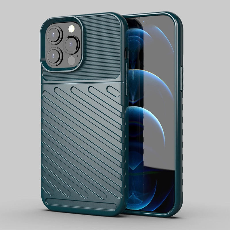 Thunder Case Flexible Tough Rugged Cover TPU Case for iPhone 13 Pro Max green_1