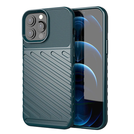 Thunder Case Flexible Tough Rugged Cover TPU Case for iPhone 13 Pro Max green_0