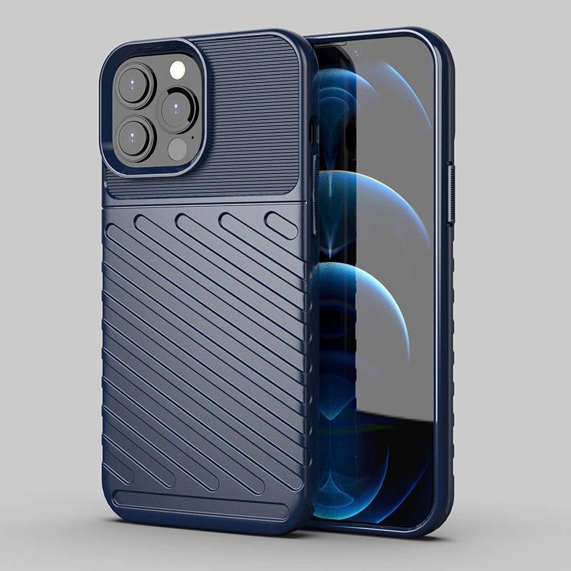 Thunder Case Flexible Tough Rugged Cover TPU Case for iPhone 13 Pro Max blue_2