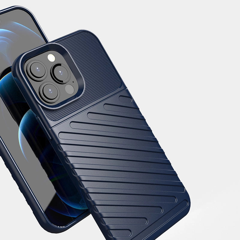 Thunder Case Flexible Tough Rugged Cover TPU Case for iPhone 13 Pro Max blue_1