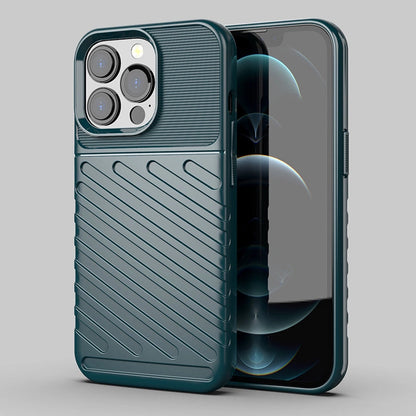 Thunder Case Flexible Tough Rugged Cover TPU Case for iPhone 13 Pro green_2