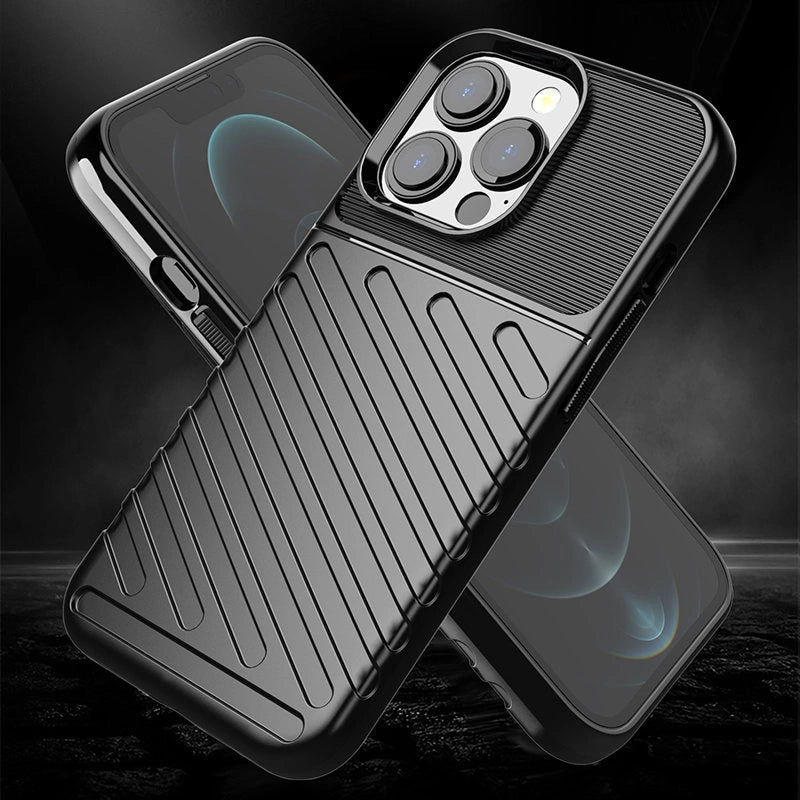 Thunder Case Flexible Tough Rugged Cover TPU Case for iPhone 13 Pro green_3