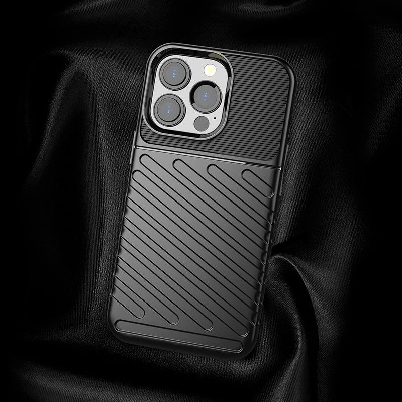 Thunder Case Flexible Tough Rugged Cover TPU Case for iPhone 13 Pro green_4