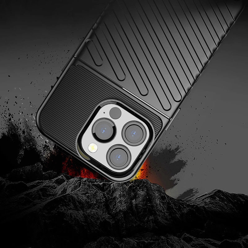 Thunder Case Flexible Tough Rugged Cover TPU Case for iPhone 13 Pro green_6