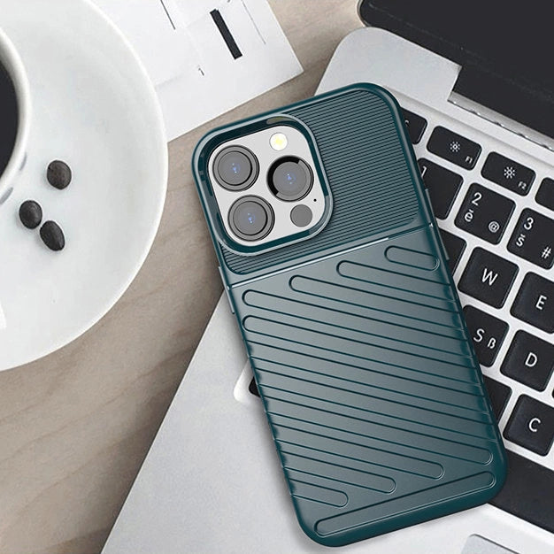 Thunder Case Flexible Tough Rugged Cover TPU Case for iPhone 13 Pro green_1