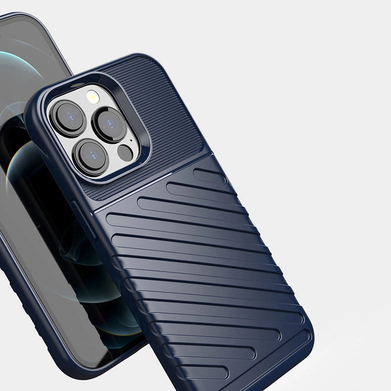 Thunder Case Flexible Tough Rugged Cover TPU Case for iPhone 13 Pro blue_1