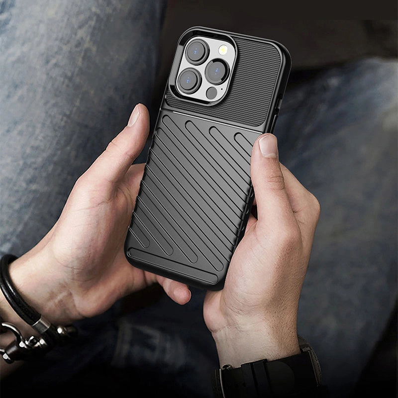 Thunder Case Flexible Tough Rugged Cover TPU Case for iPhone 13 Pro blue_9